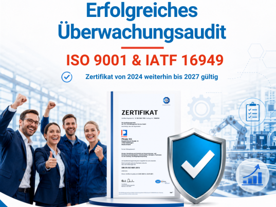 Erfolgreiches Überwachungsaudit TÜV SÜD